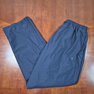 Vintage Champion Men's Large Navy Blue Track/Sweat‎ Pants Lined Ankle Zipper